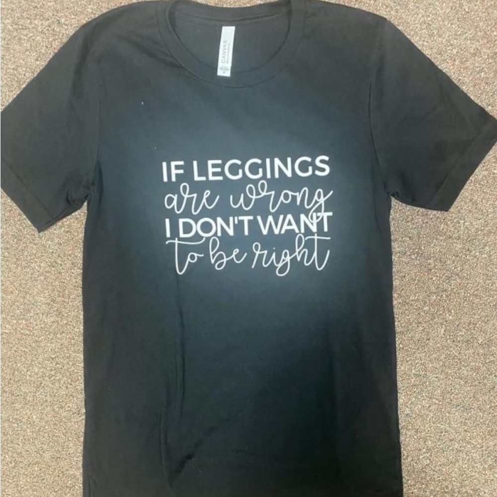 Black Graphic Tee with White Text